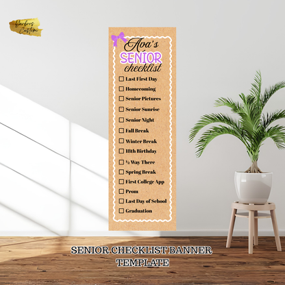 Senior Editable Checklist Banner