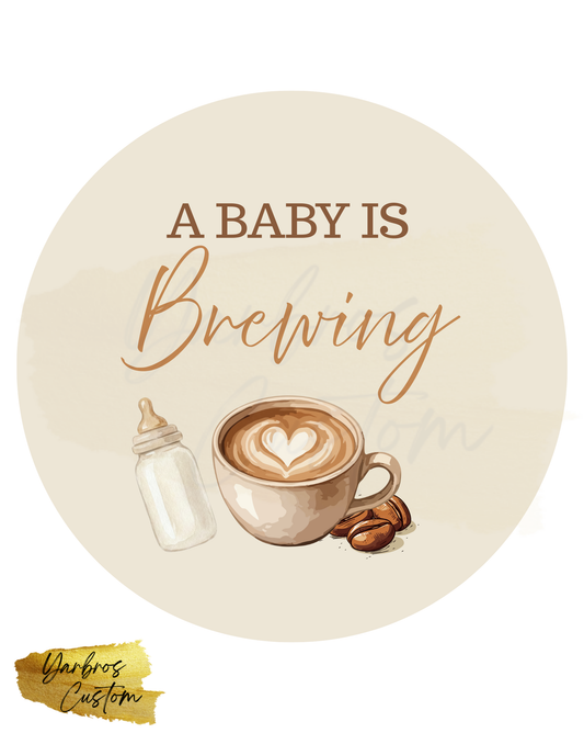 A Baby is Brewing Edible Image