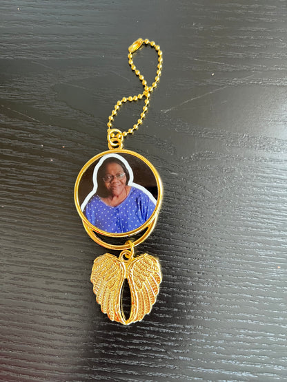 Angel wing car hanging ornament.