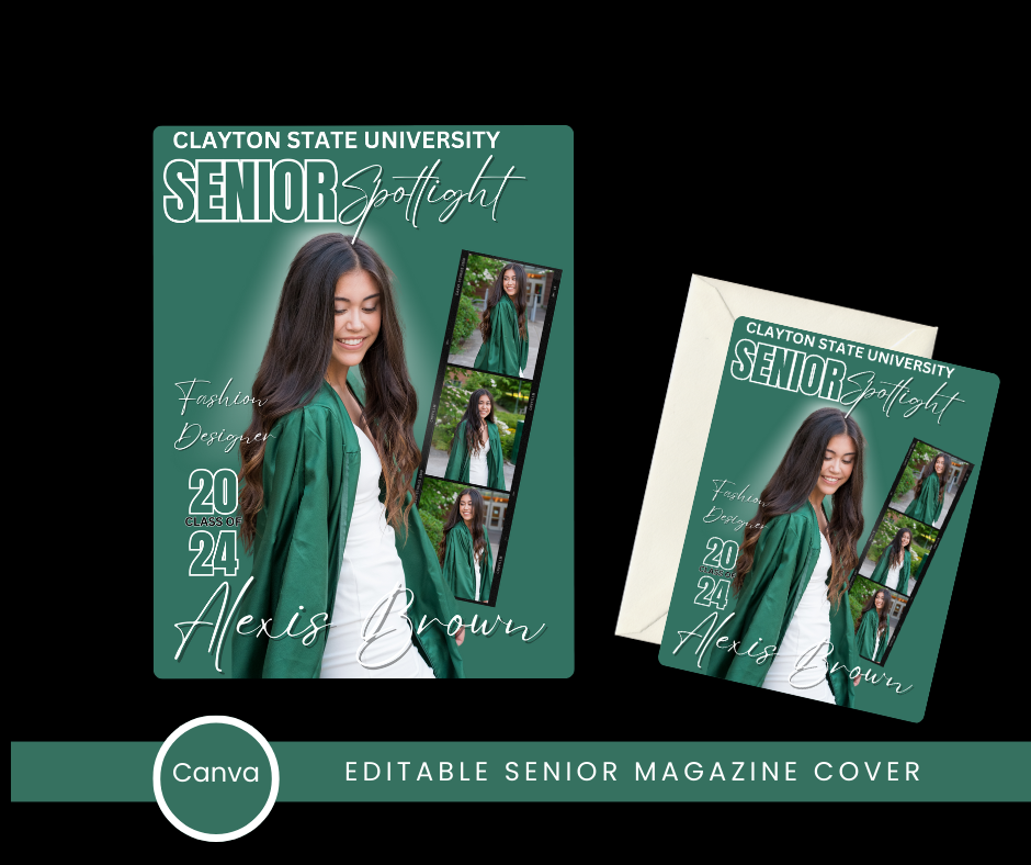 Graduate Magazine / Invite Cover Editble Template Bundle