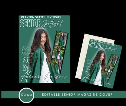 Graduate Magazine / Invite Cover Editble Template Bundle