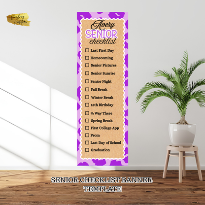 Senior Editable Checklist Banner