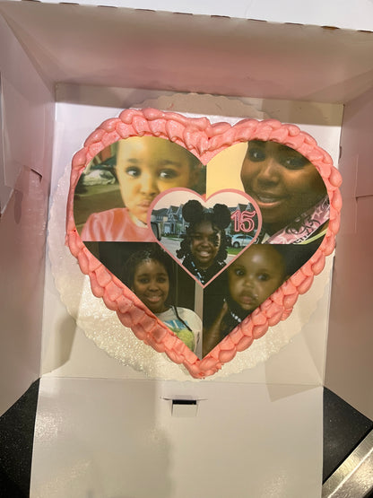 Edible Heart Cake Image
