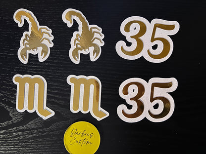 Custom Cupcake Cardstock Toppers