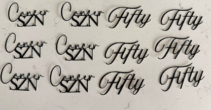 Custom Cupcake Cardstock Toppers