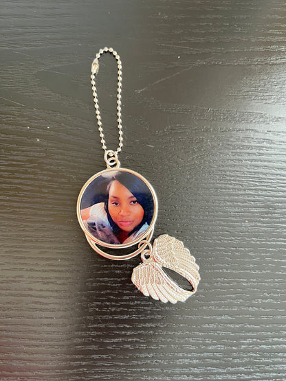 Angel wing car hanging ornament.