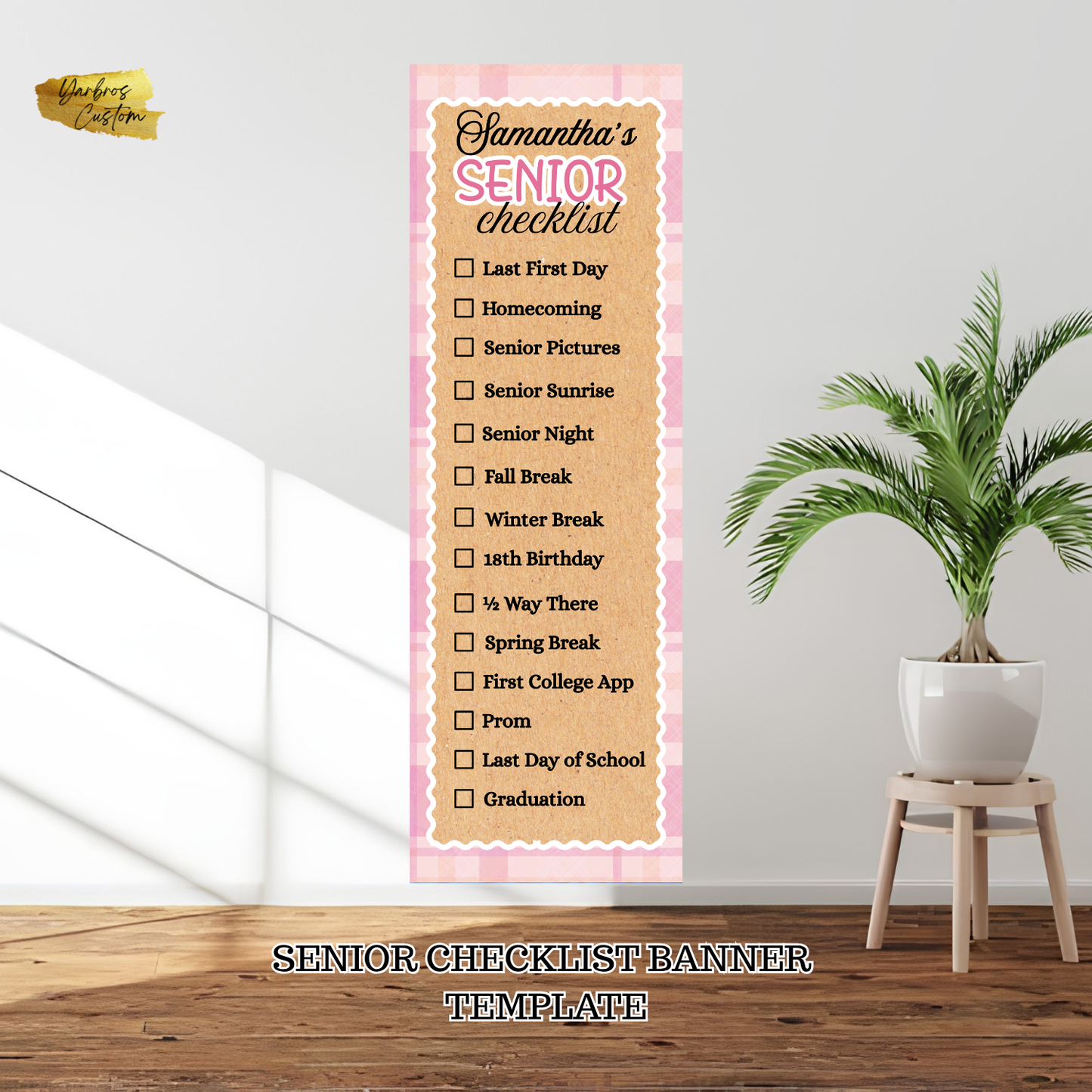 Senior Editable Checklist Banner