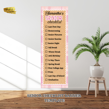 Senior Editable Checklist Banner