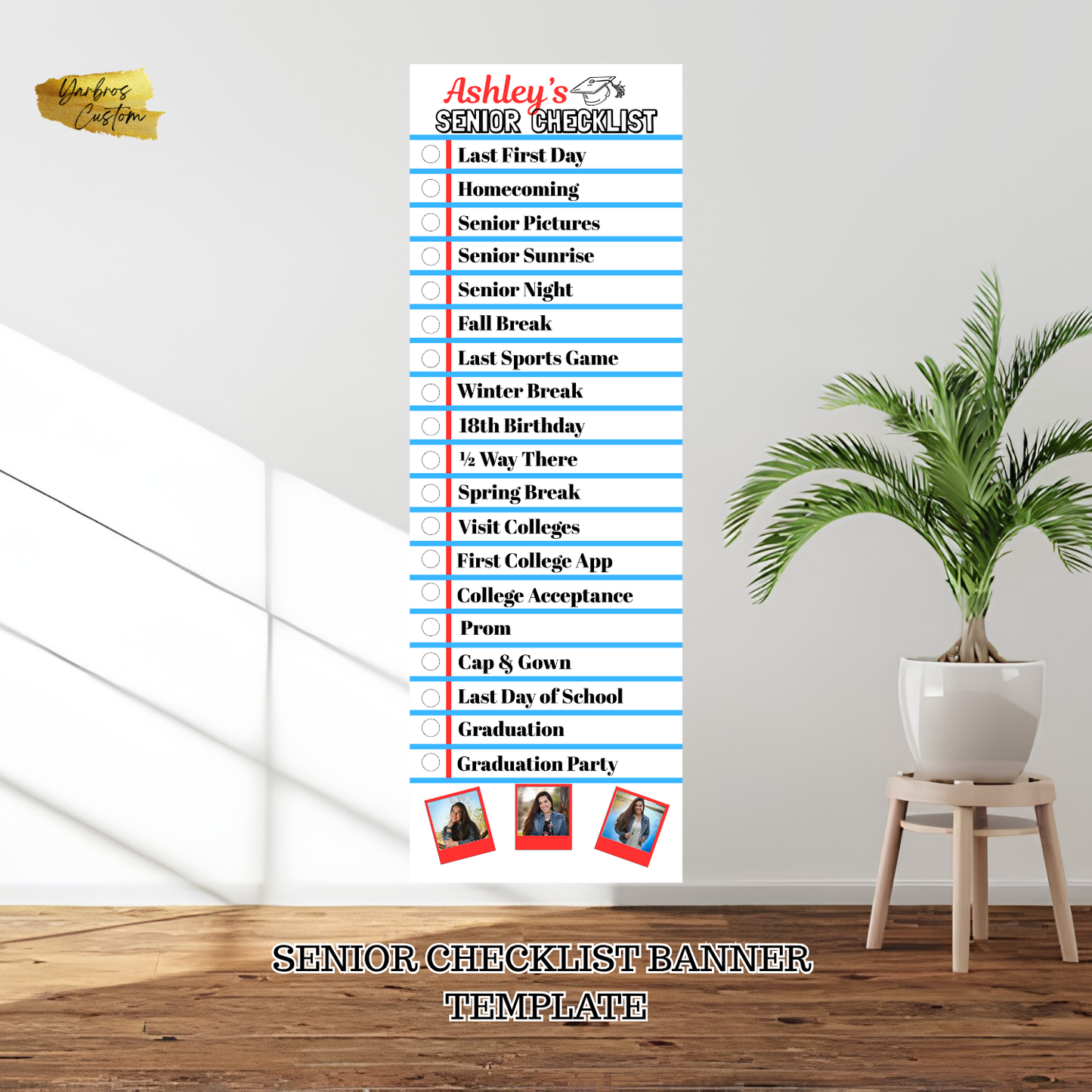 Senior Editable Checklist Banner