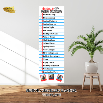 Senior Editable Checklist Banner