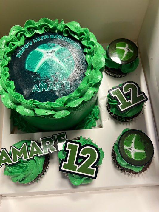 Cake Edible Topper w/ cupcake topper