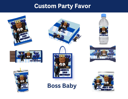 Boy Boss Baby  Party Favor Template