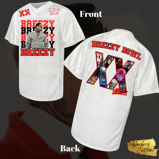CB White Football Jersey