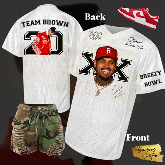 CB White Football Jersey 2