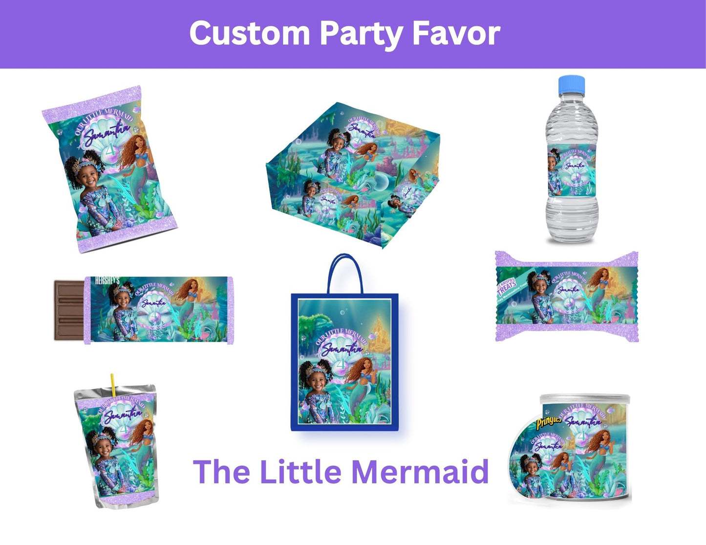 Mermaid  Party Favor Template