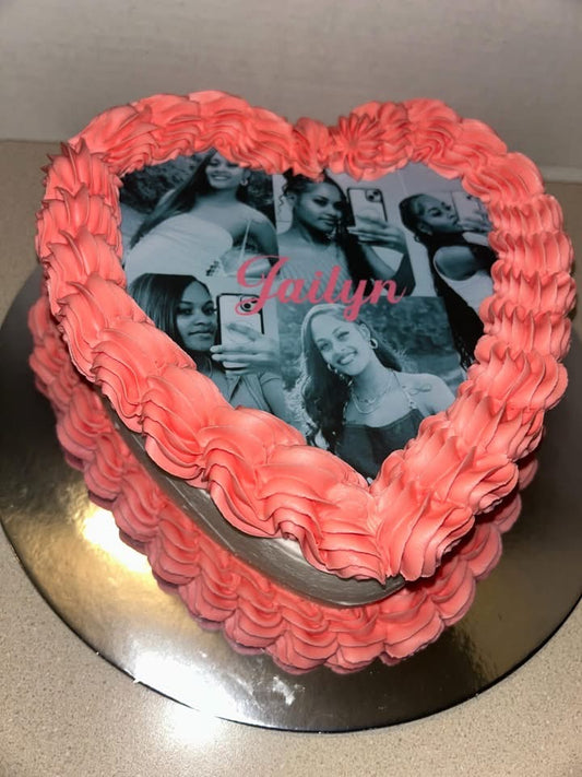 Edible Heart Cake Image