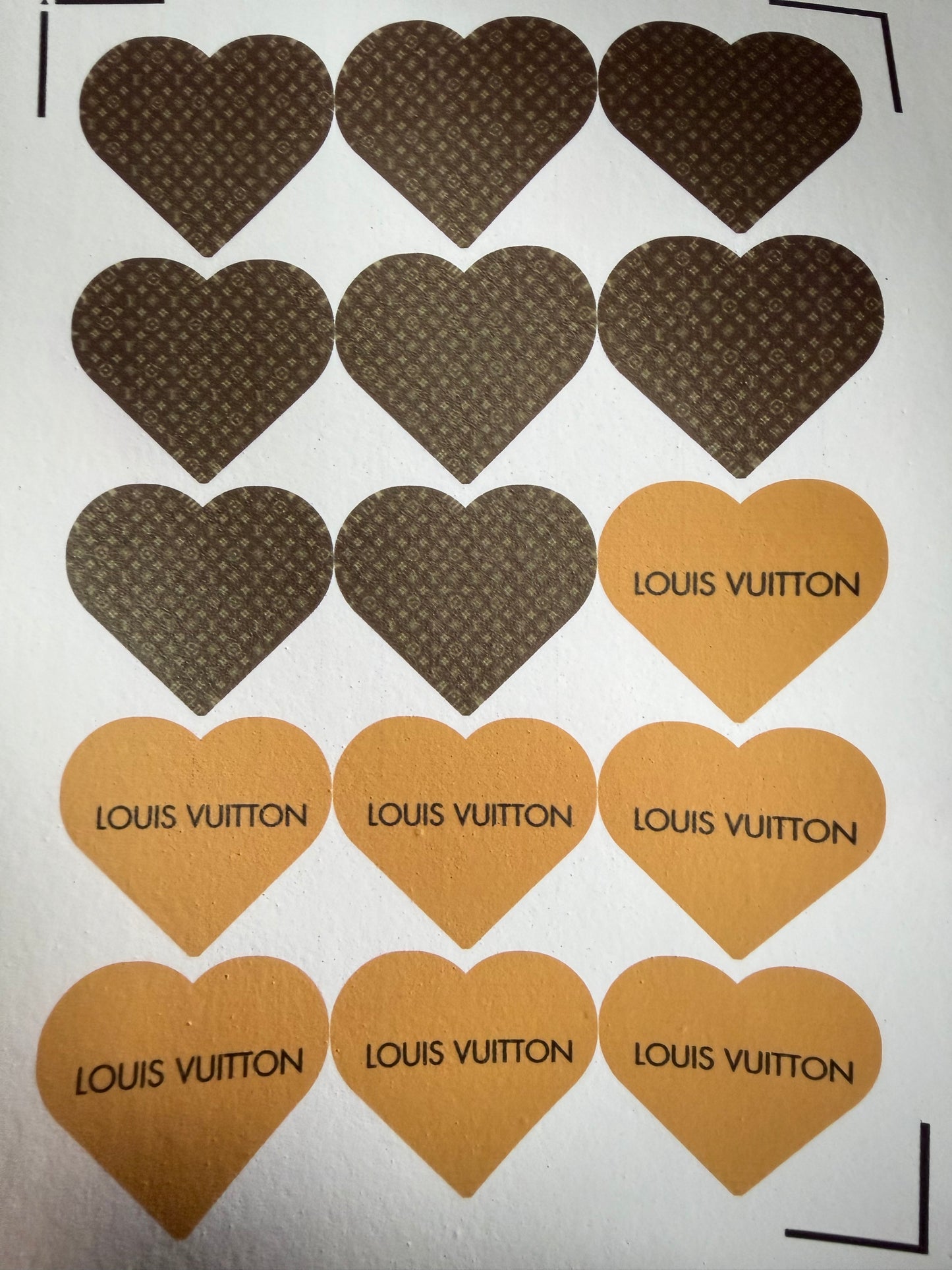 Edible 2" Heart Images Sheet