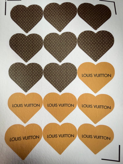 Edible 2" Heart Images Sheet