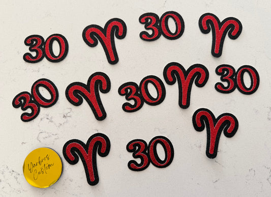 Custom Cupcake Cardstock Toppers
