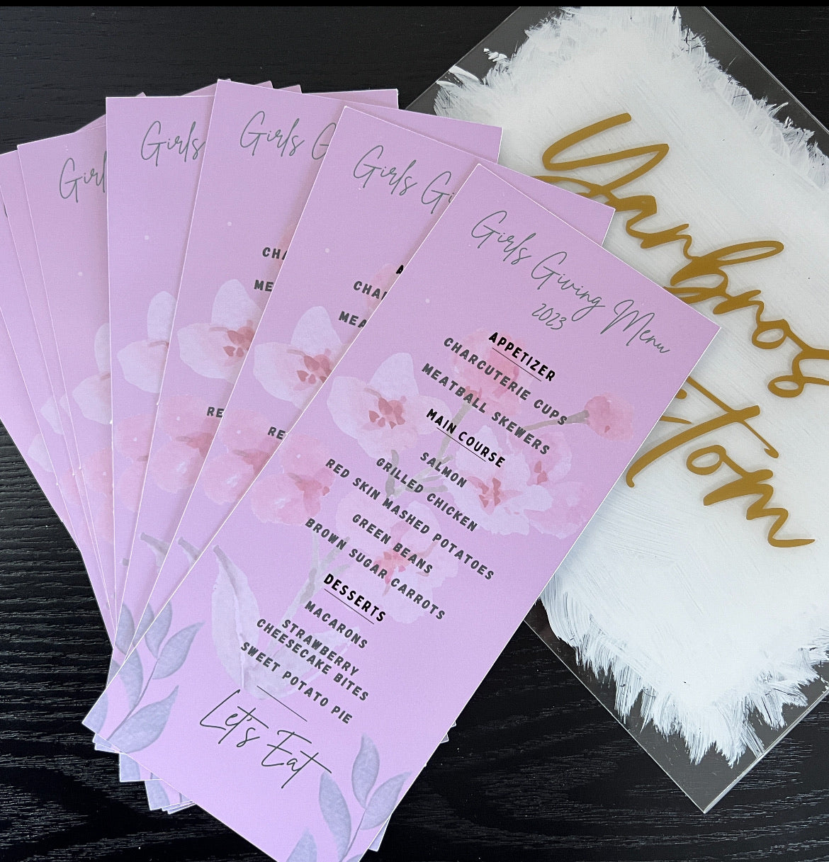 Menu Cards