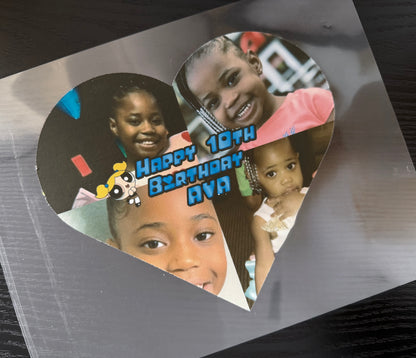 Edible Heart Cake Image