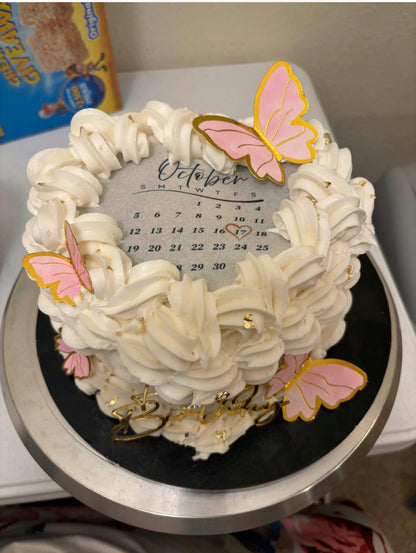 Calendar Edible Cake Topper