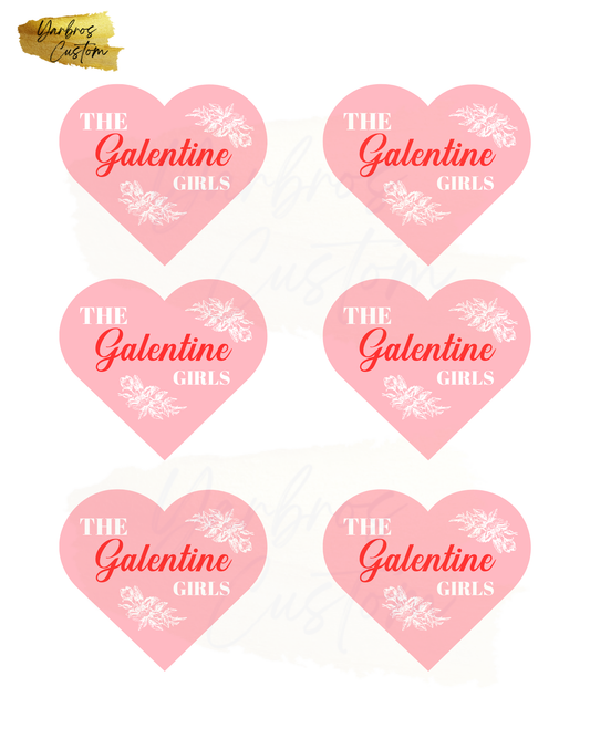 Galentin's Edible Drink Toppers