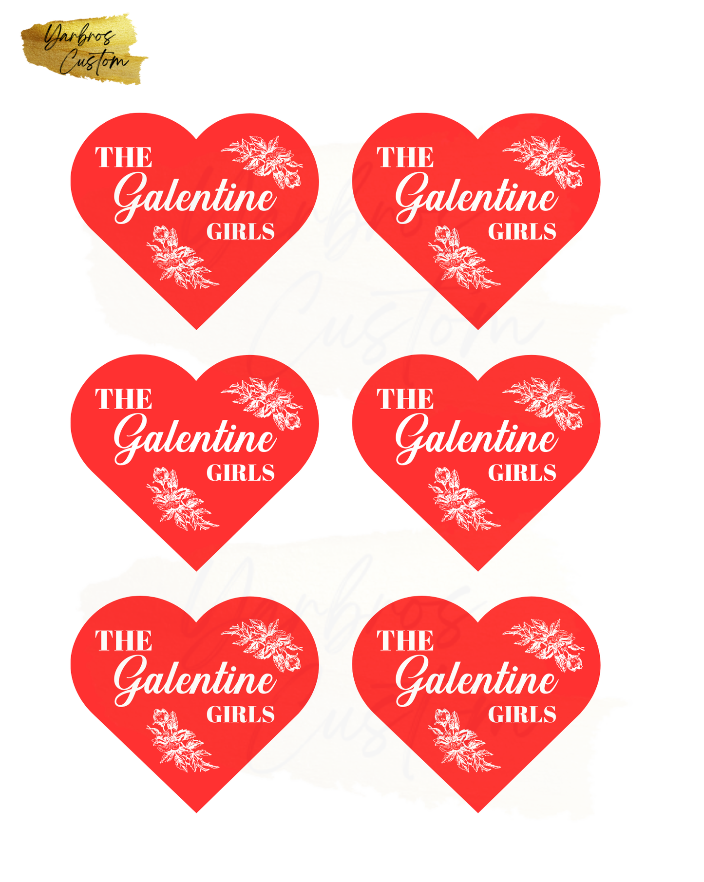 Galentin's Edible Drink Toppers