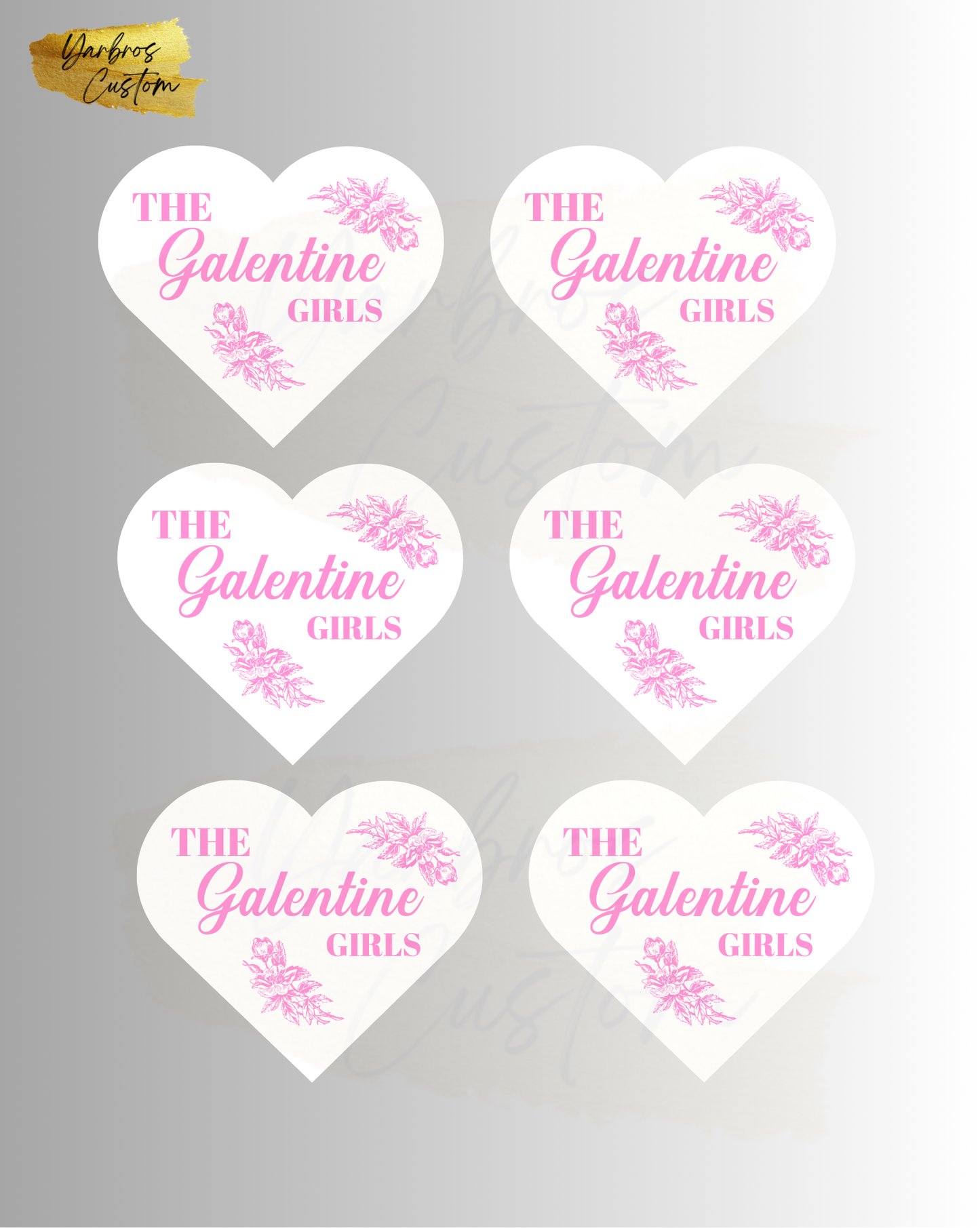 Galentin's Edible Drink Toppers