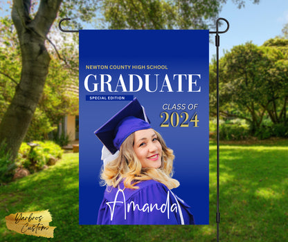 Graduation Garden Flag