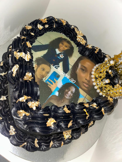 Edible Heart Cake Image