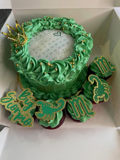 Cake Edible Topper w/ cupcake topper