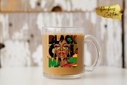 Black Girl Magic 12oz Glass Mug