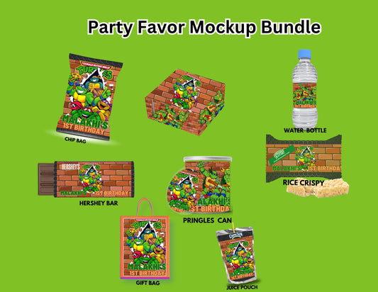 Ninja Turtles  Party Favor Template