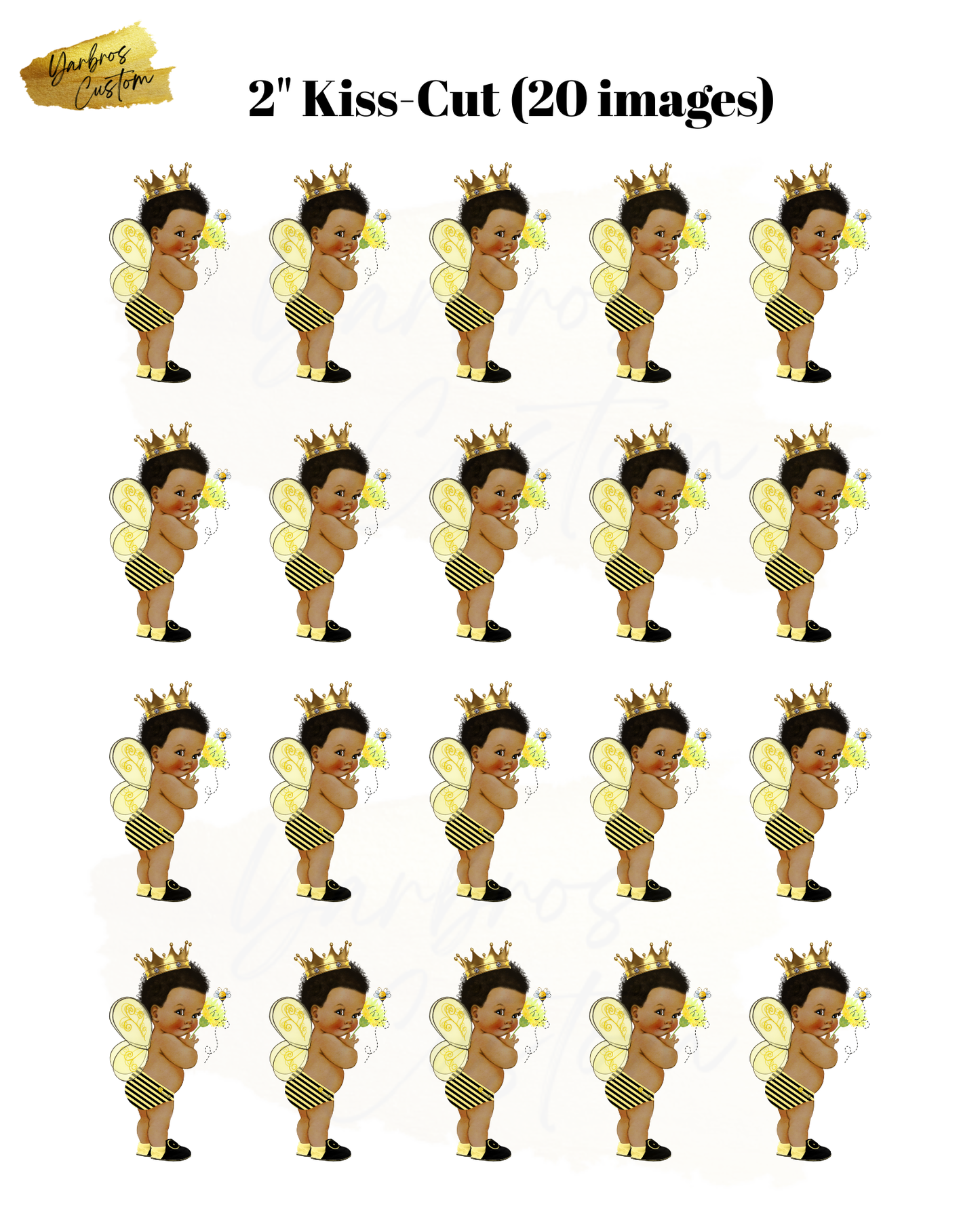 Baby Bee Kiss Cut Edible Image Sheet