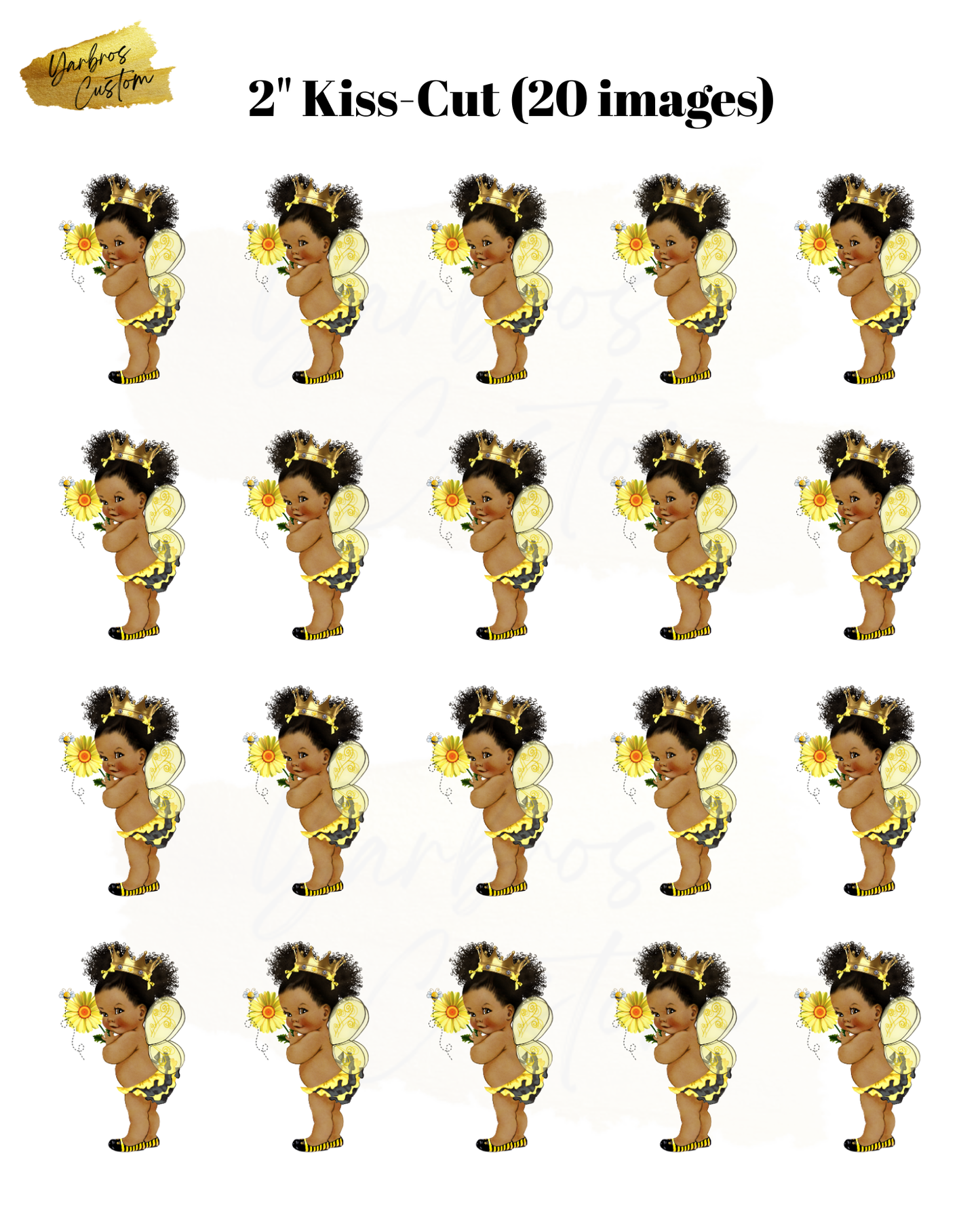 Baby Bee Kiss Cut Edible Image Sheet