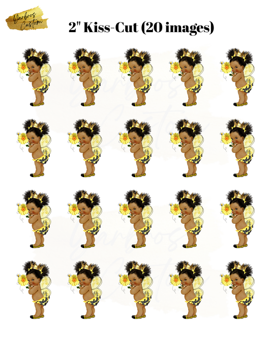 Baby Bee Kiss Cut Edible Image Sheet