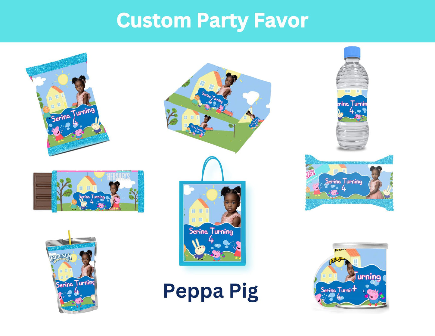 Pegga Pig Party Favor Template