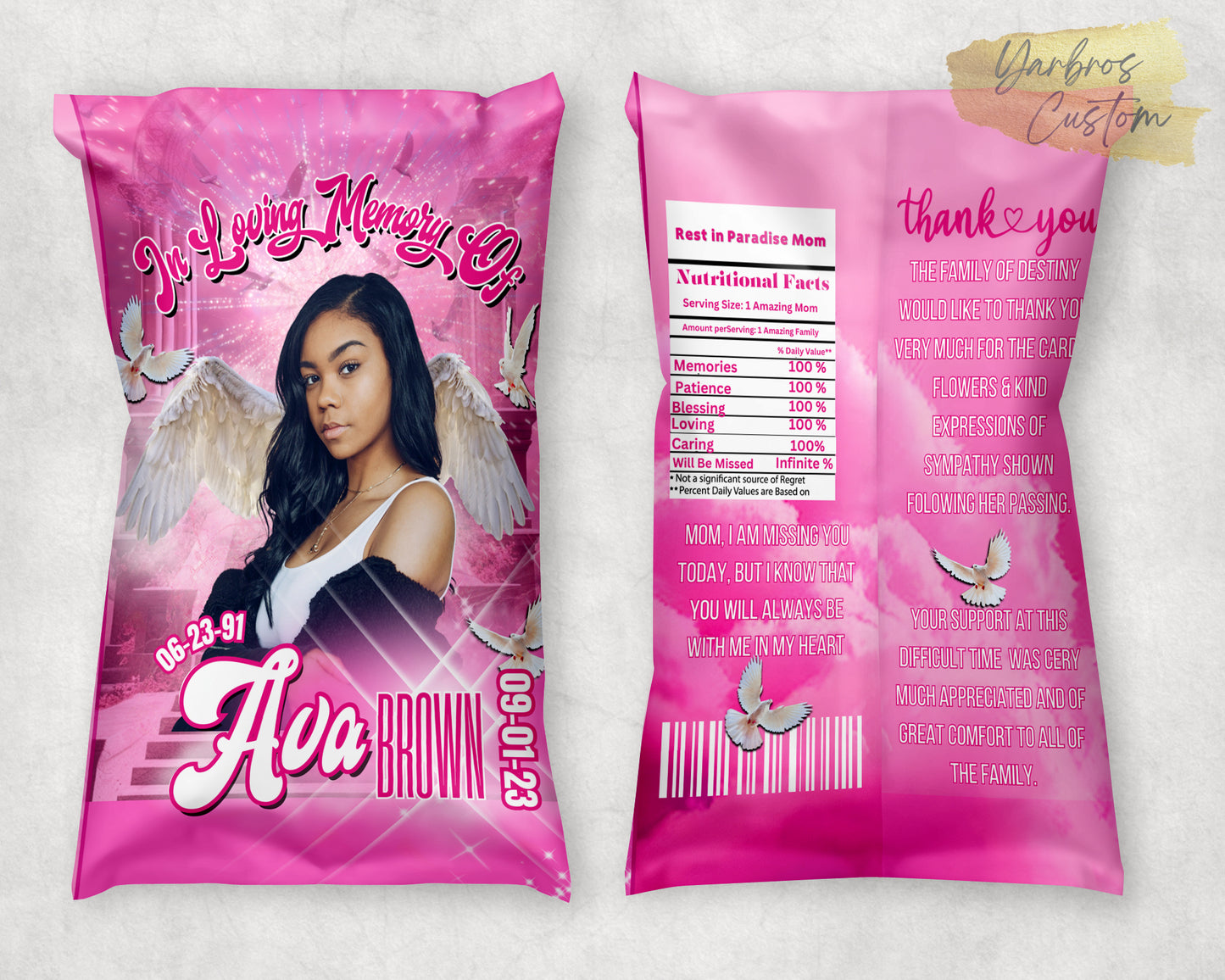MEMORIAL CHIP BAG  TEMPLATES