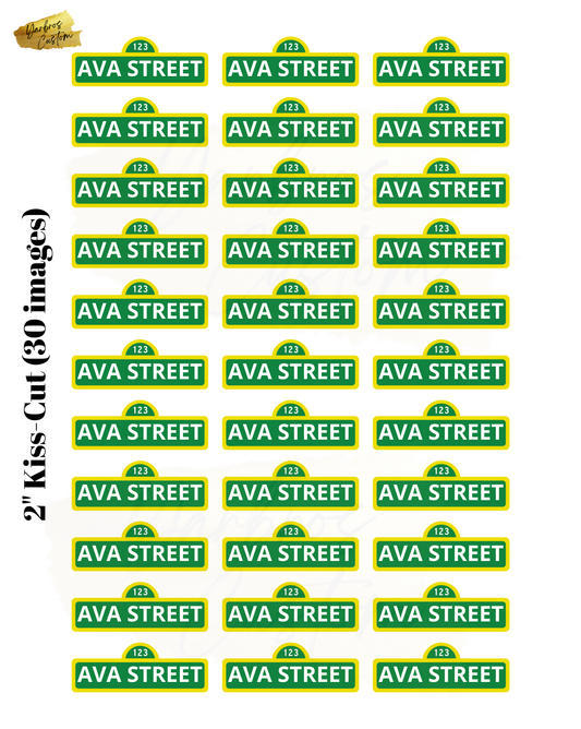 123 Edible Image Sheet (Street Sign)