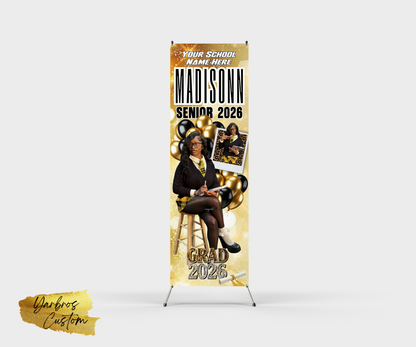 Graduation X- Banner ( 24"X 72") Vinyl