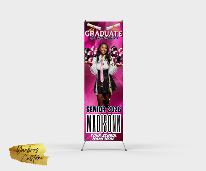 Graduation X- Banner ( 24"X 72") Vinyl