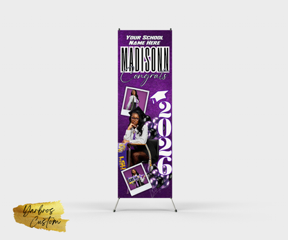 Graduation X- Banner ( 24"X 72") Vinyl