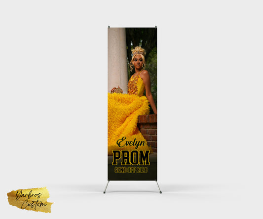 X- Banner ( 24"X 72") Vinyl ( Birthday,Wedding , Prom)