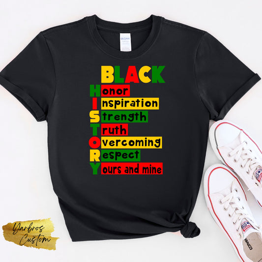 Black History Words T-shirt
