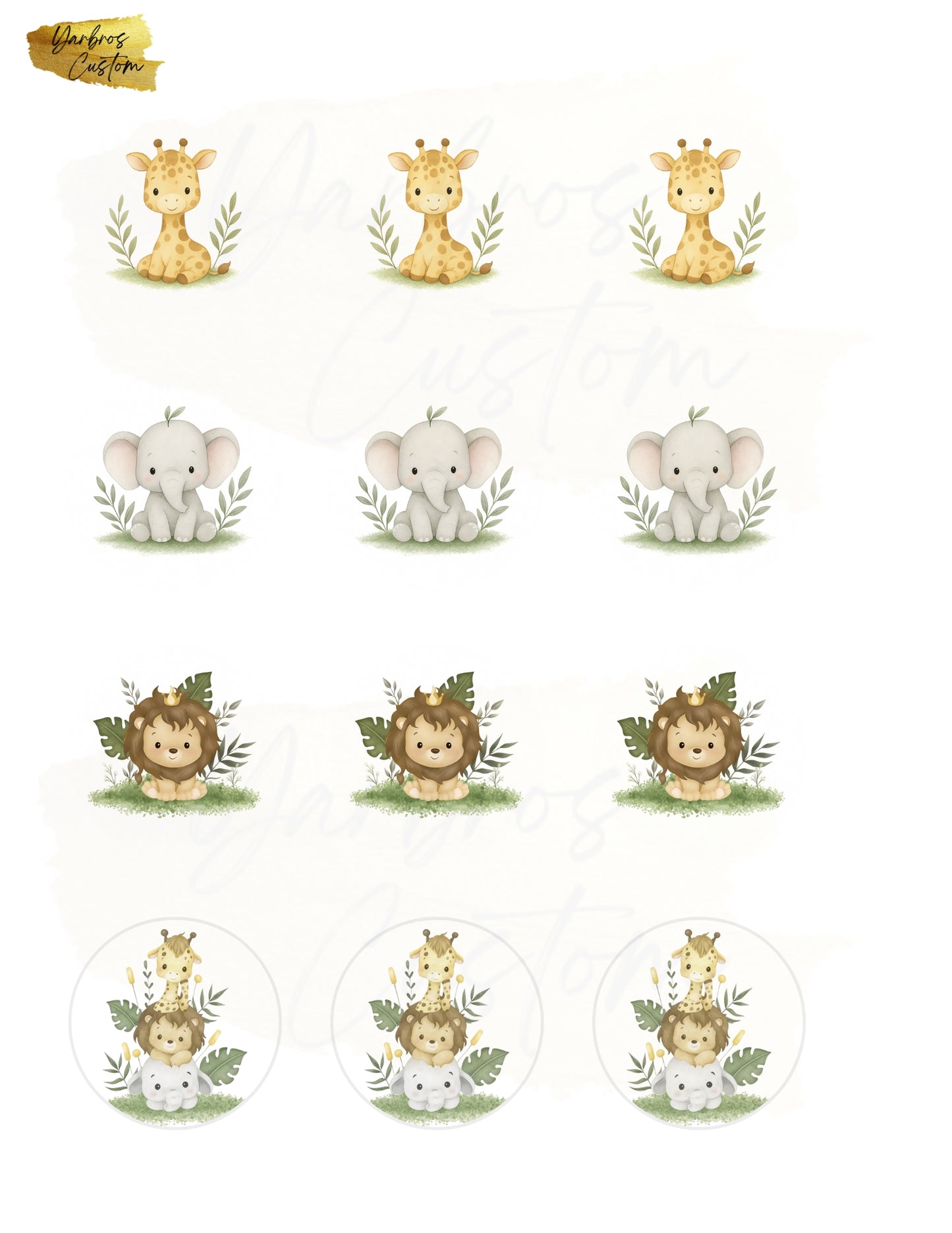 Baby Safari Edible Images