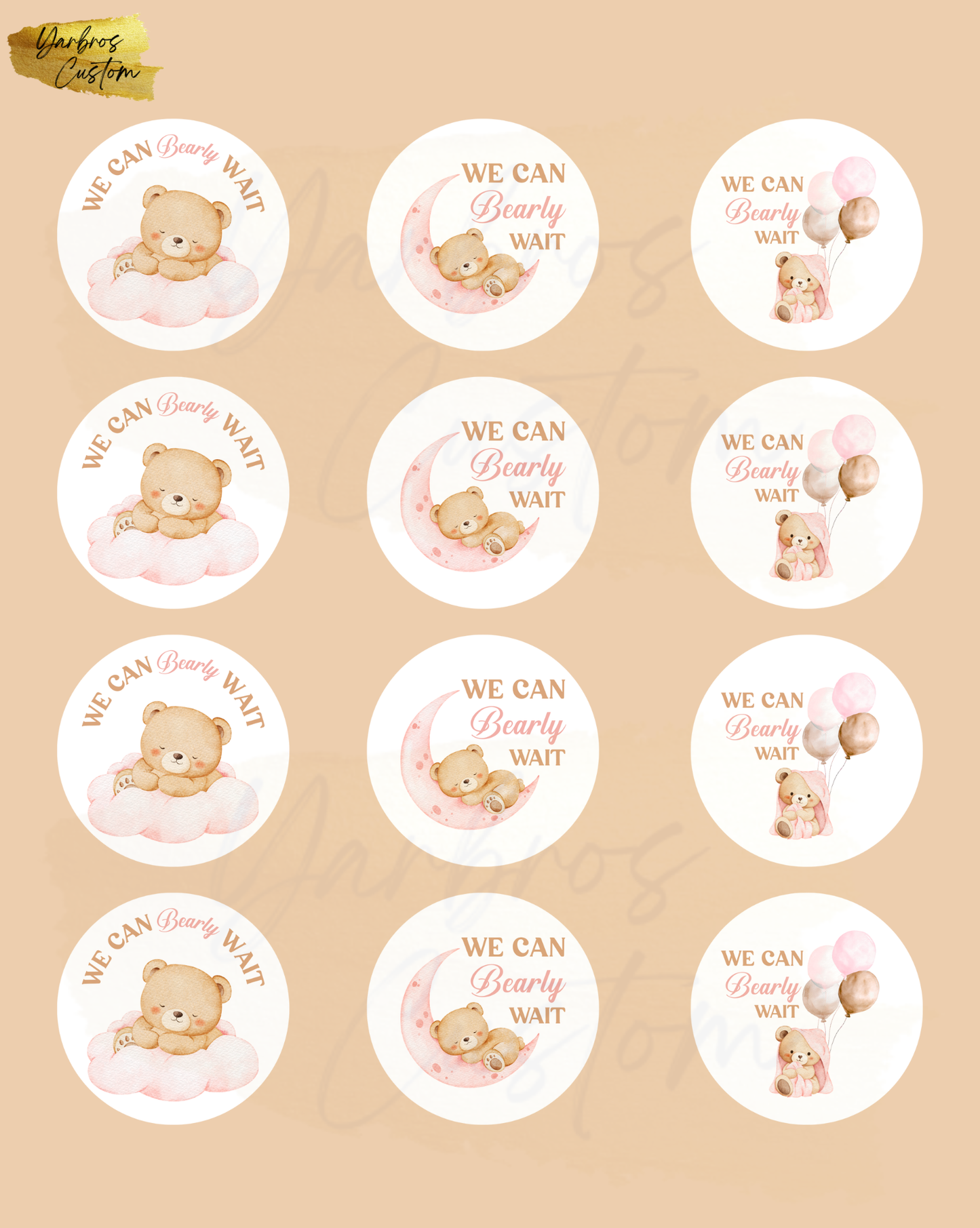 We Can Bearly Wait Edible Images