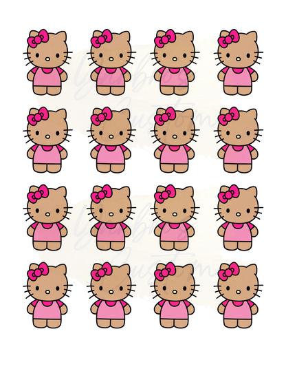 Brown Kitty Kiss-Cut Edible Images