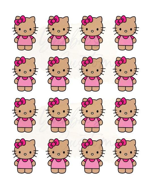 Brown Kitty Kiss-Cut Edible Images