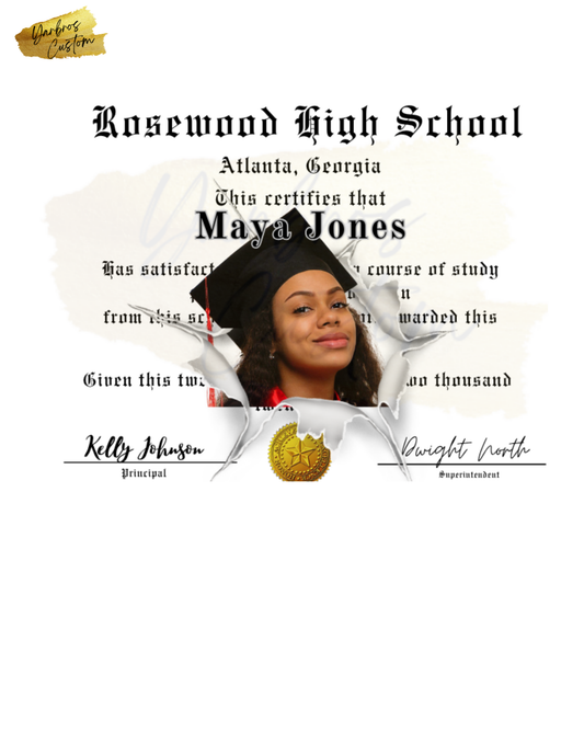Grad Diplomas Edible Cupcake Images